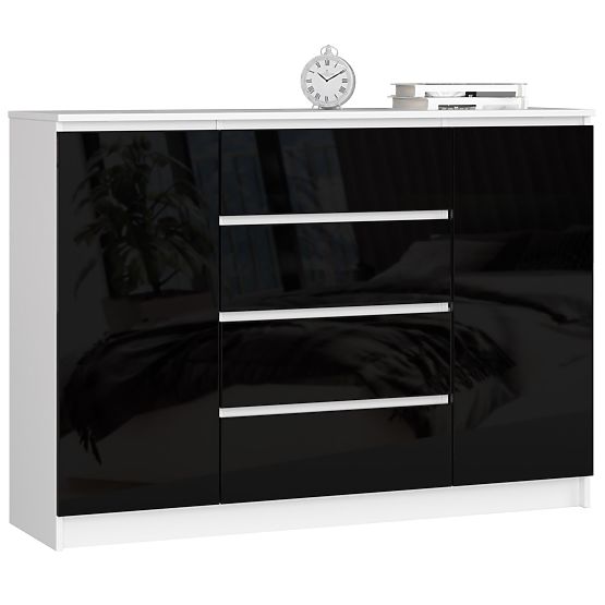 COMMODE K140 2D 4T CLP NOIR BRILLANT