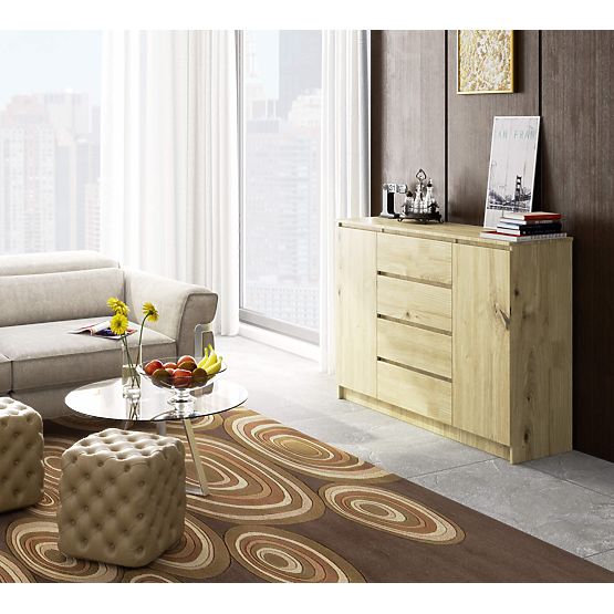 COMMODE K140 2D 4T CLP PK CHÊNE ARTISAN