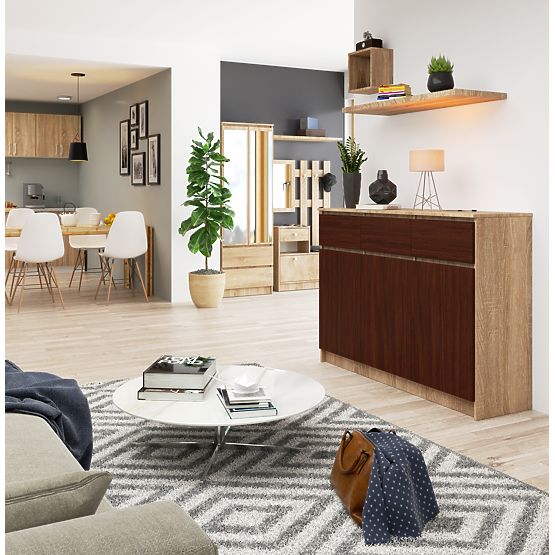 COMMODE K140 3D 3T CLP PK SONOMA / WENGE