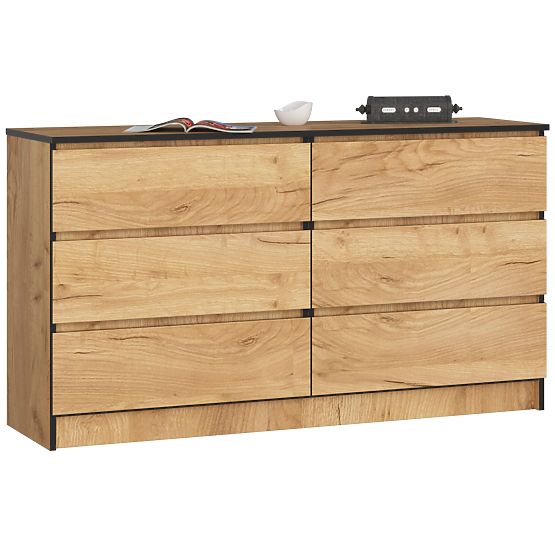 COMMODE K140 6TIROIRS CLP PK CHÊNE CRAFT