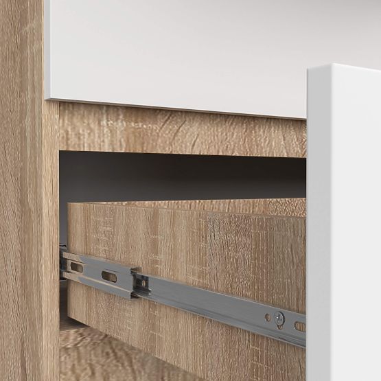 COMMODE K160 10TIROIRS CLP PK CHÊNE SONOMA / BLANC