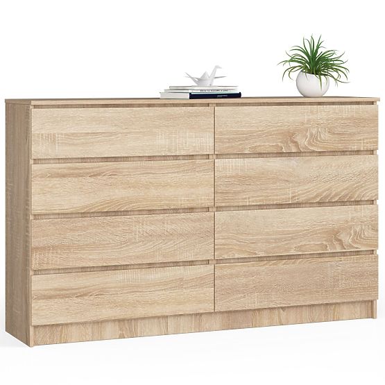 COMMODE K160 8TIROIRS CLP PK CHÊNE SONOMA