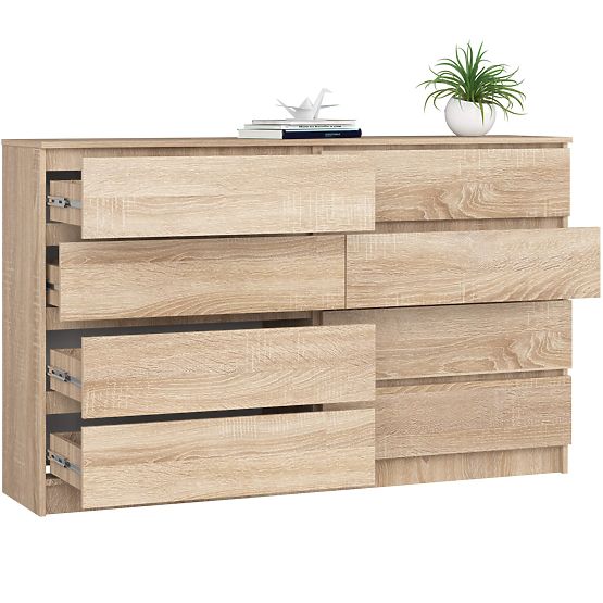COMMODE K160 8TIROIRS CLP PK CHÊNE SONOMA