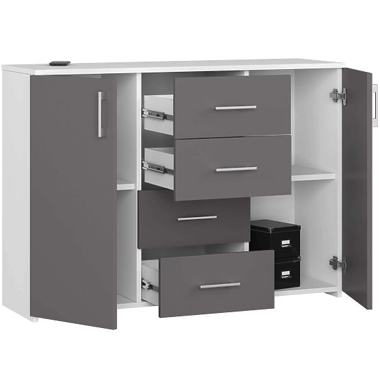 COMMODE K45 PK BLANC / GRIS GRAPHITE