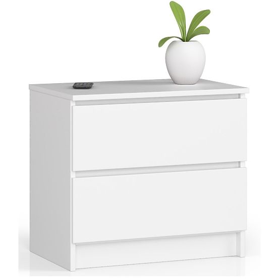 COMMODE K60 2TIROIRS CLP PK BLANC