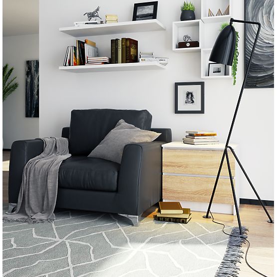 COMMODE K60 2TIROIRS CLP PK BLANC / SONOMA