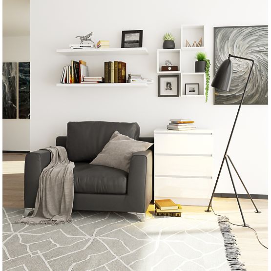 COMMODE K60 3TIROIRS CLP PK BLANC BRILLANT