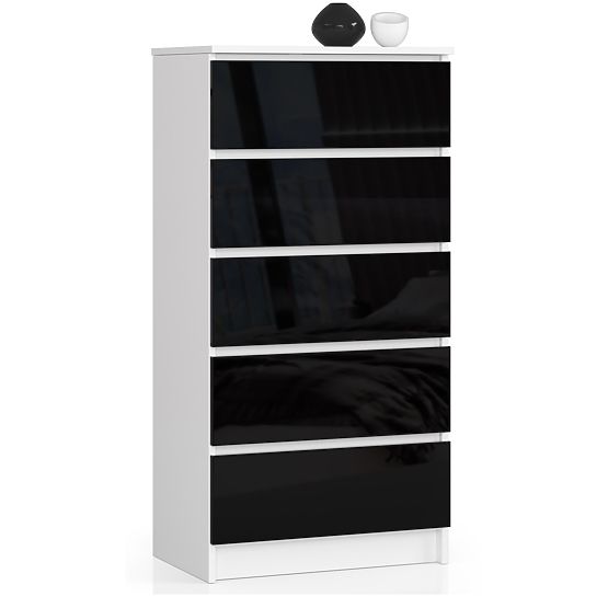 COMMODE K60 5TIROIRS CLP PK NOIR BRILLANT