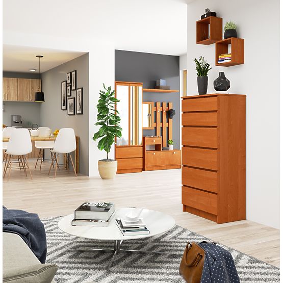 COMMODE K60 6TIROIRS CLP PK AULNE