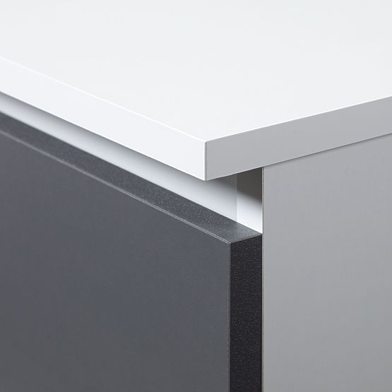 COMMODE K60 6TIROIRS CLP PK BLANC / GRIS
