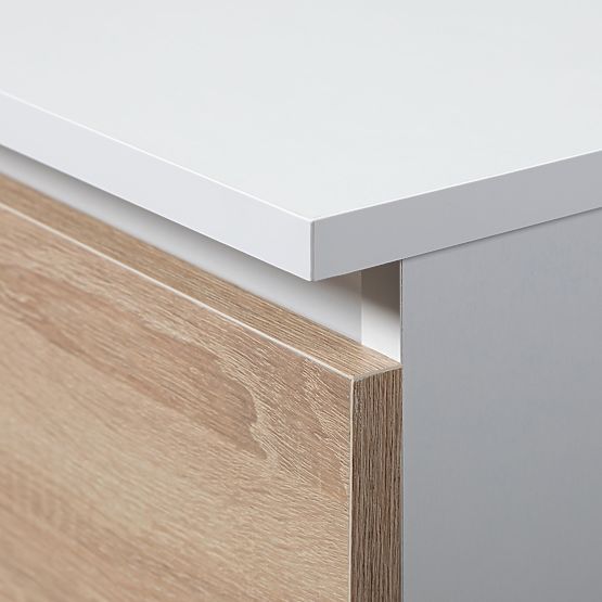 COMMODE K60 6TIROIRS CLP PK BLANC / SONOMA