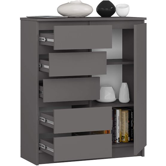 COMMODE K80 1D 5T PK GRIS GRAPHITE