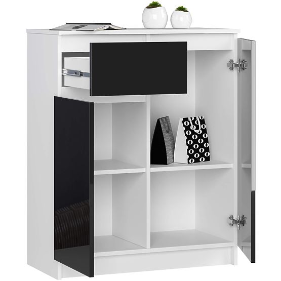 COMMODE K80 2D 1SZ CLP PK NOIR BRILLANT
