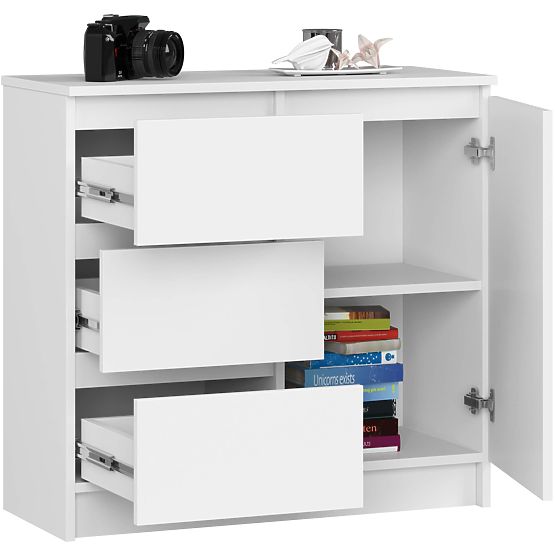 COMMODE K80 JERRY 1P 3T PK BLANCHE