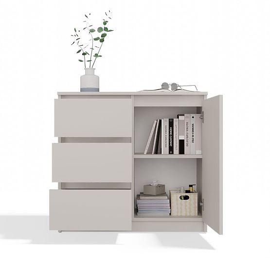 Commode Malwa 1D3S BEIGE CACHEMIRE