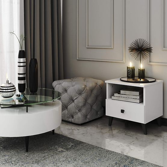 COMMODE MOBI K-01 BLANC NOIR