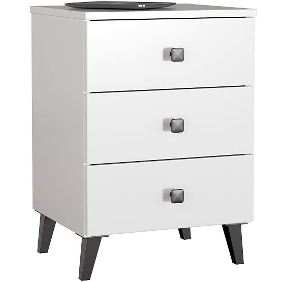 COMMODE MOBI K-03 BLANC NOIR
