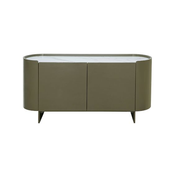 Commode ovale Nari, vert/gris, spiek, brillant