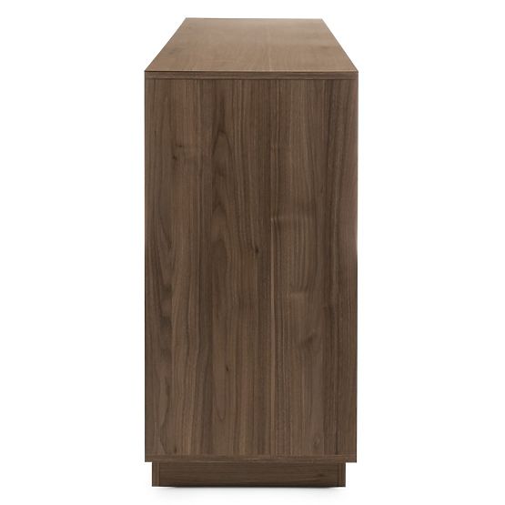 Commode quatre portes Japandi noyer royal