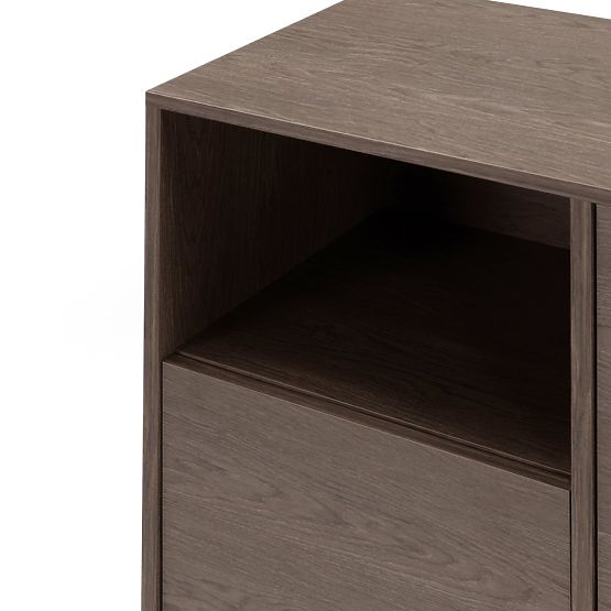 Commode à quatre portes Kanso, Chêne Baltic Storm