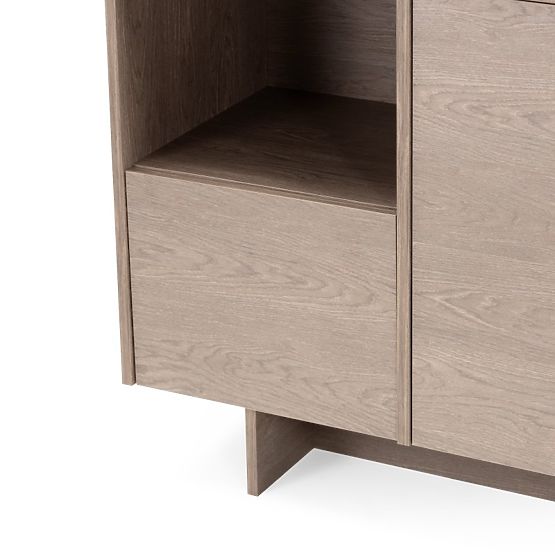 Commode à quatre portes Kanso, chêne perle