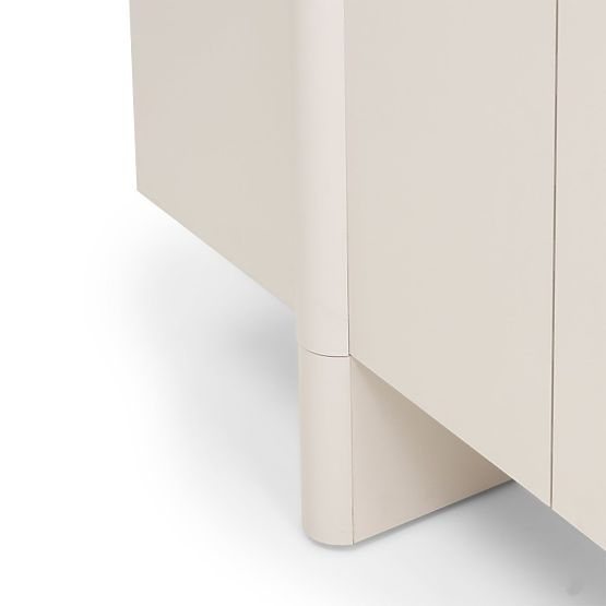 Commode à quatre portes Moss couleur cachemire, arrondie