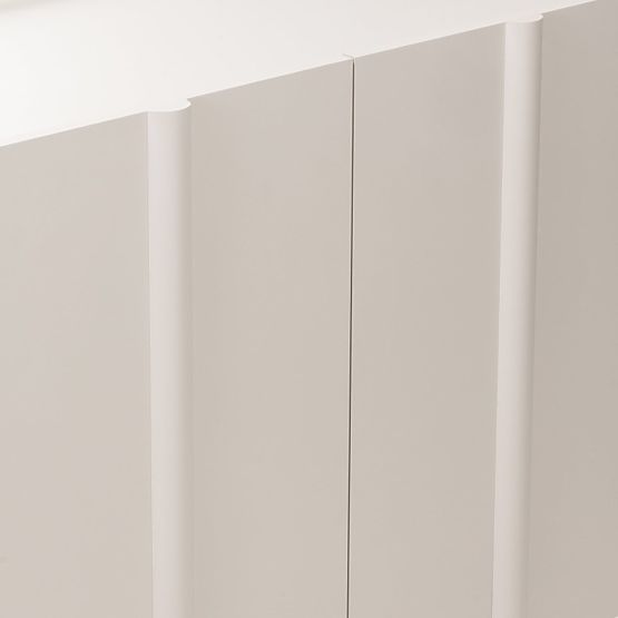 Commode à quatre portes Moss couleur cachemire, arrondie