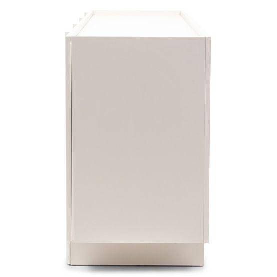 Commode à quatre portes Moss couleur cachemire, arrondie