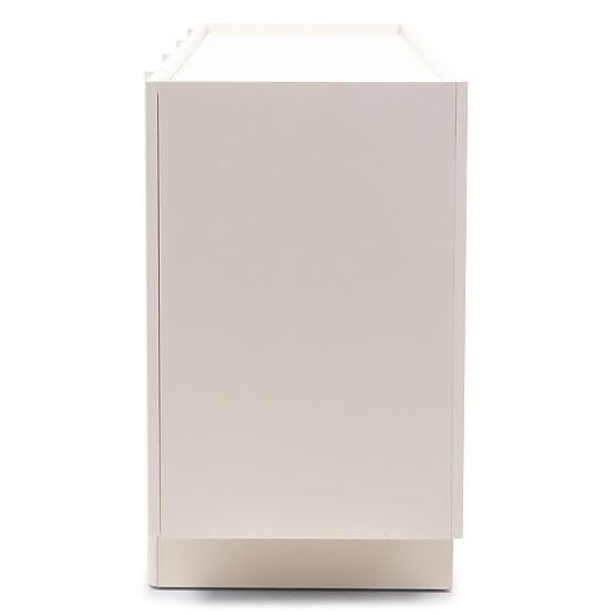 Commode à quatre portes Moss couleur cachemire, arrondie