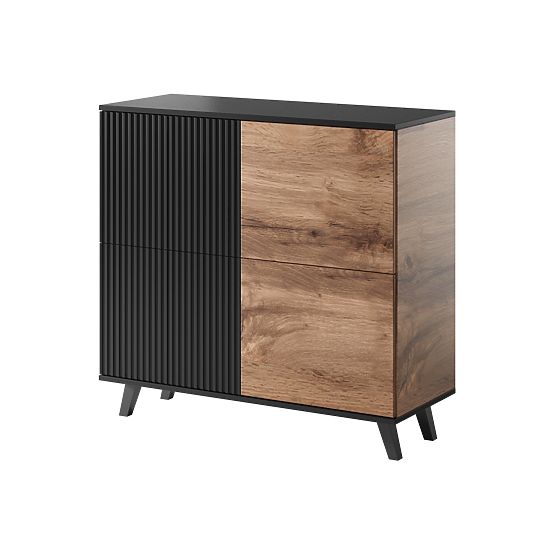 Commode RANDOM KM-2 - Chêne Wotan/Noir