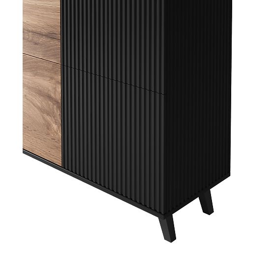Commode RANDOM KM-2 - Chêne Wotan/Noir