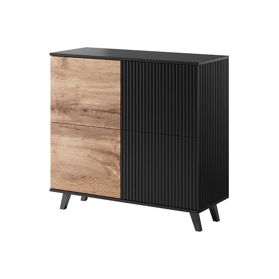 Commode RANDOM KM-2 - Chêne Wotan/Noir