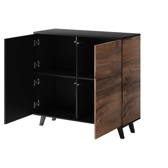 Commode RANDOM KM-2 - Chêne Wotan/Noir