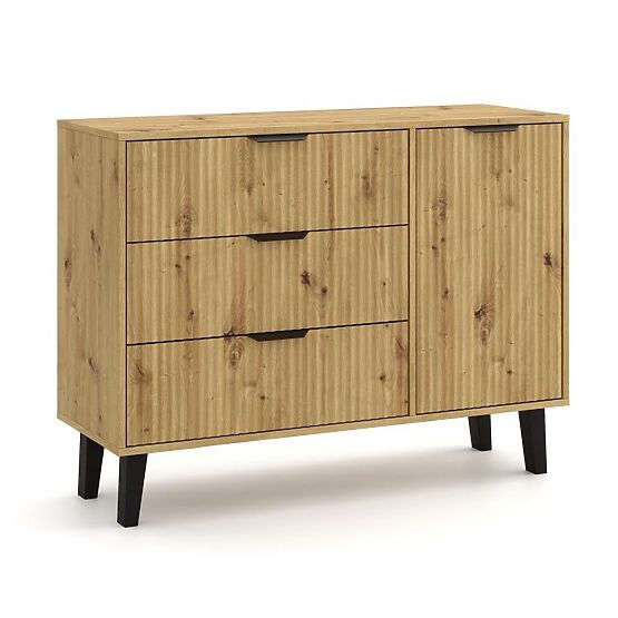 Commode Scandi 1D3S SLIM CHÊNE ARTISAN