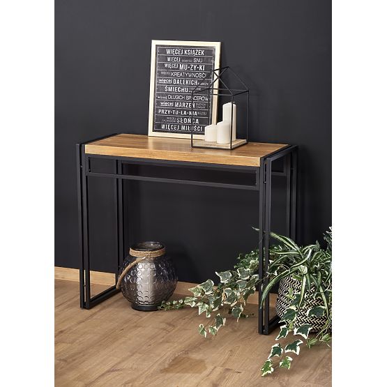 Console BOLIVAR KN1 chêne doré / noir (1p=1pc)