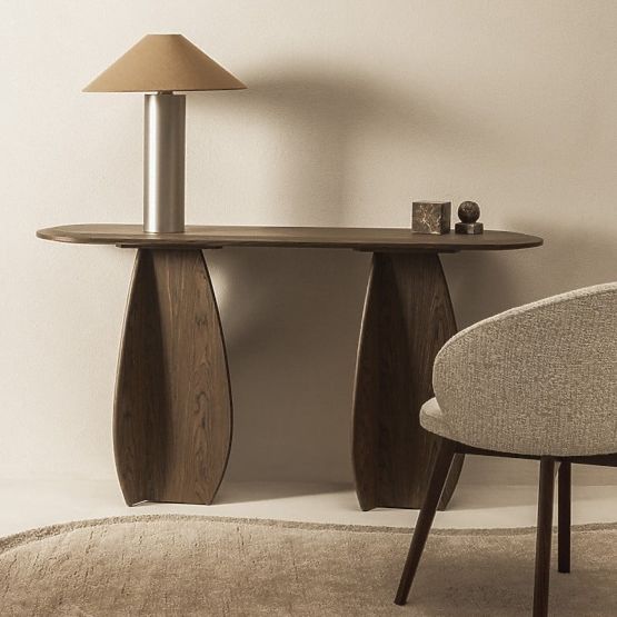 Console/bureau Noku 150 cm, noyer foncé