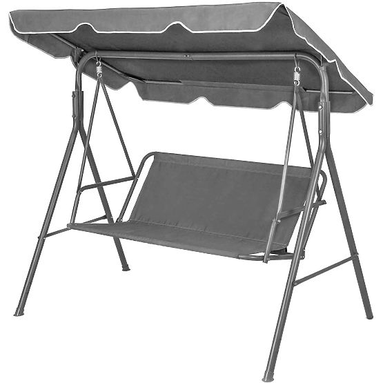 Coussin pour balançoire de jardin 127x100 cm gris MultiGarden