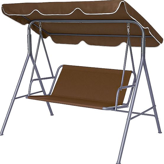 Coussin pour balançoire de jardin 127x100 cm marron MultiGarden