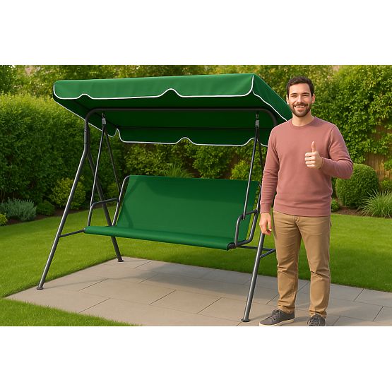 Coussin pour balançoire de jardin 127x100 cm vert MultiGarden