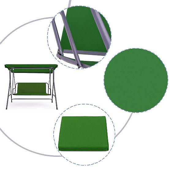 Coussin pour balançoire de jardin 127x100 cm vert MultiGarden