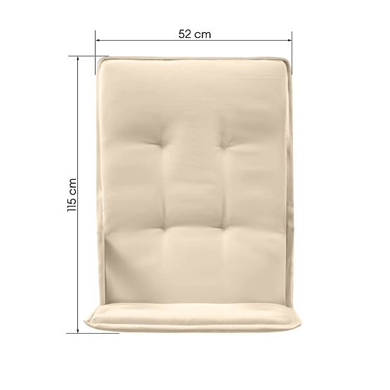 Coussin pour chaise de jardin Familis crème