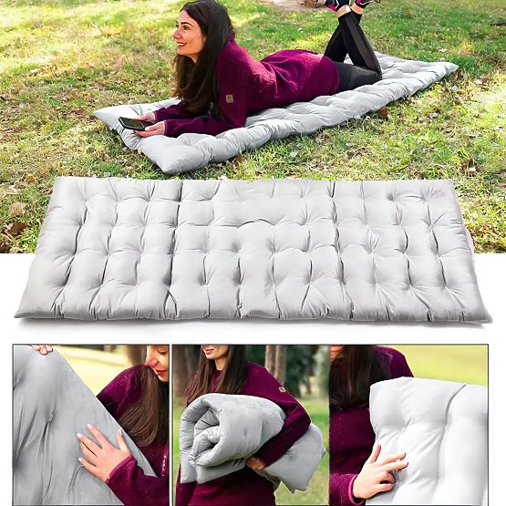 Coussin pour chaise longue de jardin gris 145 x 52 cm ModernHome