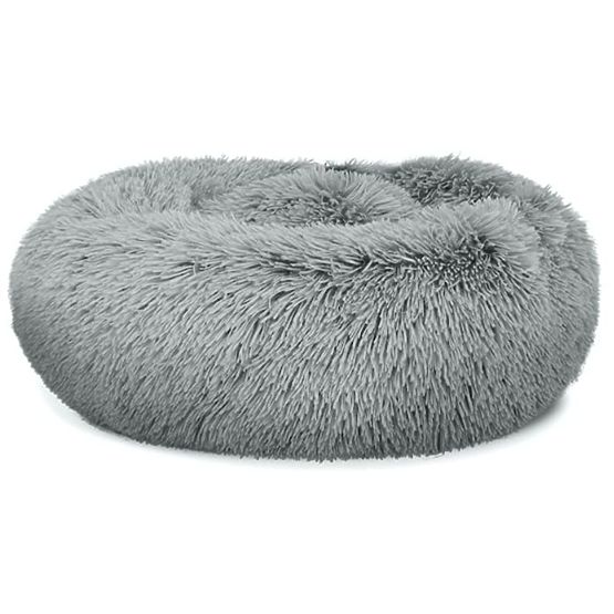 Coussin universel en peluche pour chien et chat 40 cm - gris clair