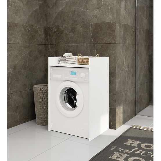 COUVERTURE DE MACHINE À LAVER FIN BLANC