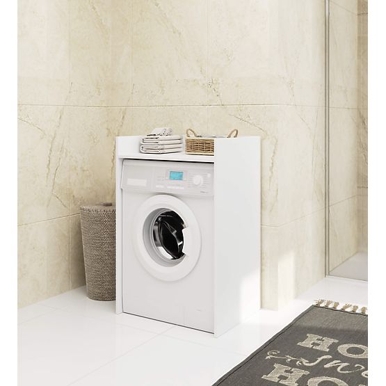 COUVERTURE DE MACHINE À LAVER FIN BLANC