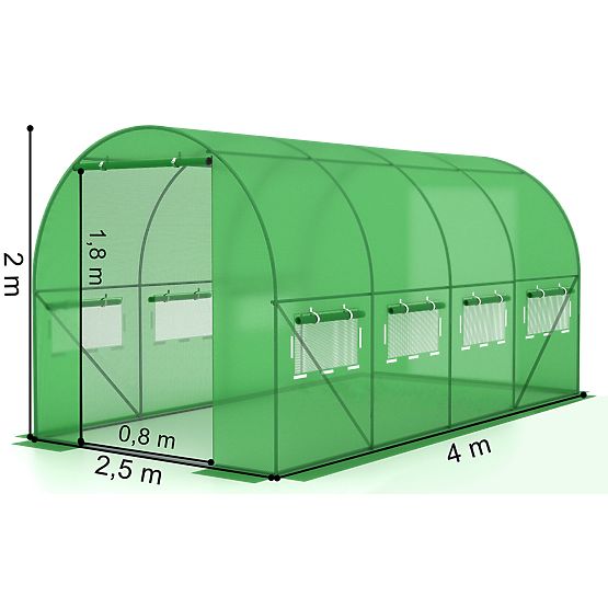 Couverture pour tunnel de film pour serre de jardin 2,5x4 m