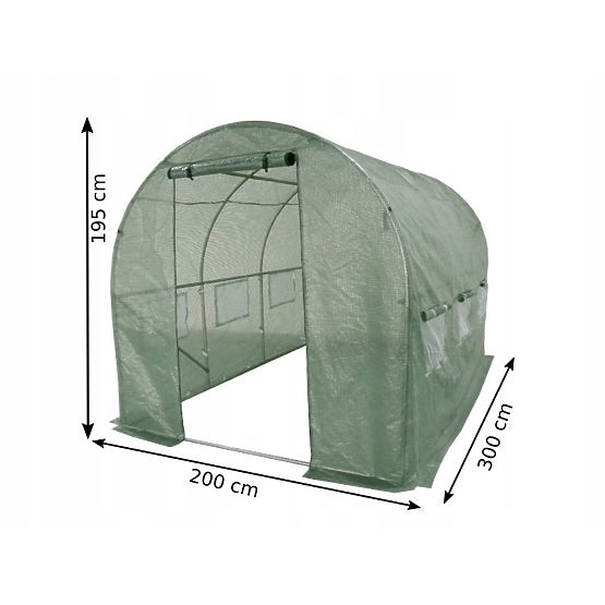 Couverture pour tunnel de serre de jardin en film 2x3 m