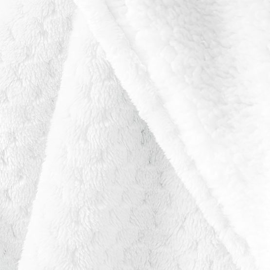 Couverture SHLEEPY couleur blanche jacquard style classique 170x210