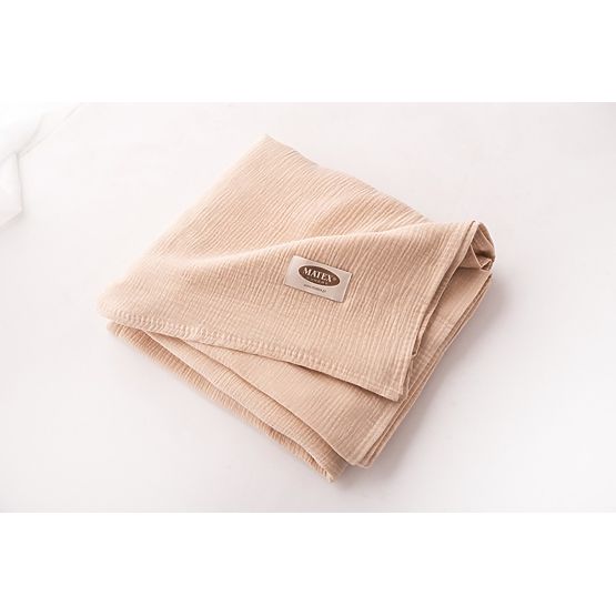 Couvre-lit mousseline 210x240 beige