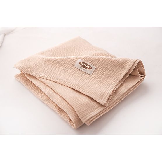 Couvre-lit mousseline 210x240 beige